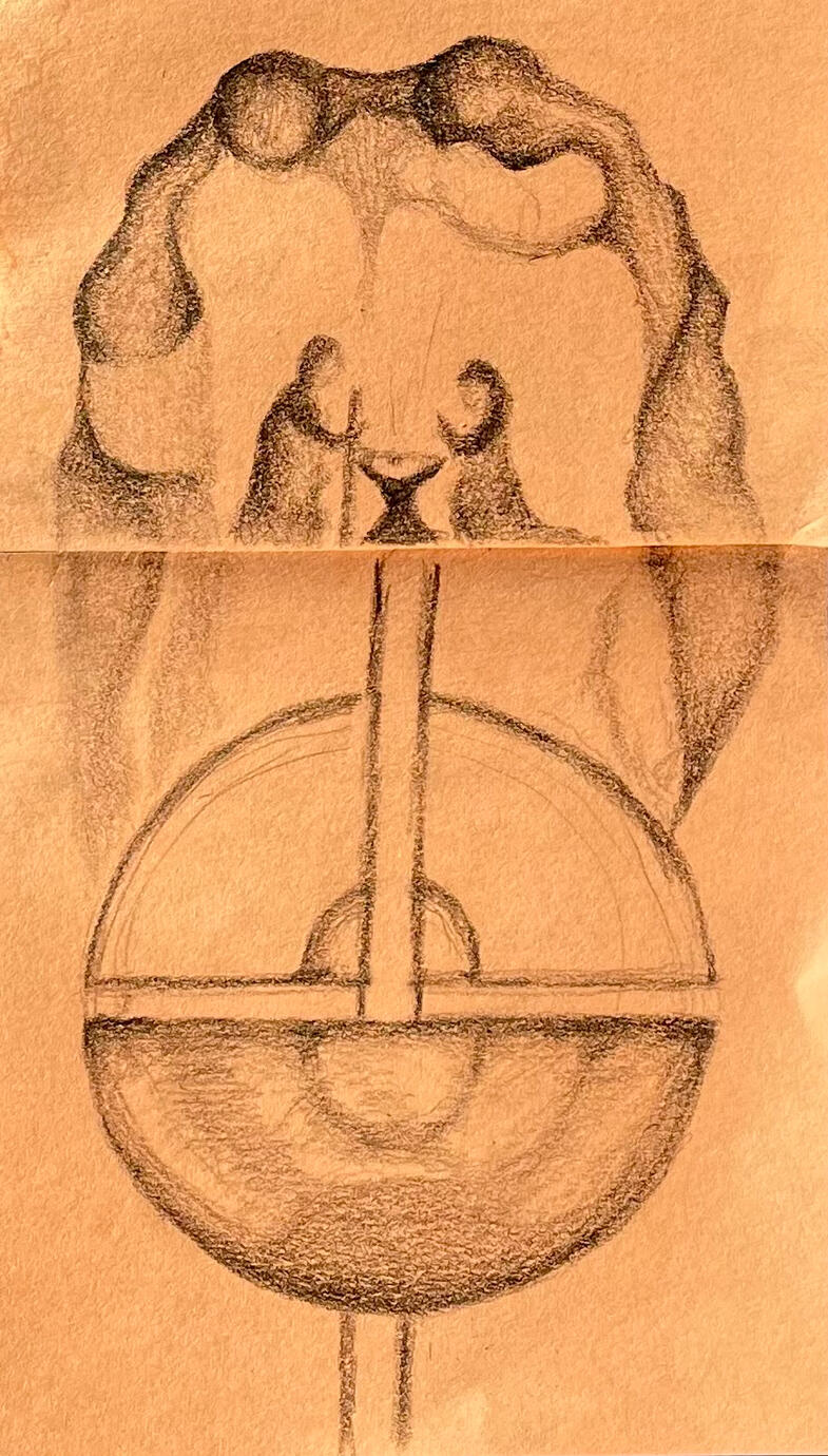 the midnight sun / graphite on post-it